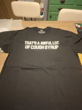 Black Graphic Tee "THAT'S A AWFUL LOT OF COUGH SYRUP"